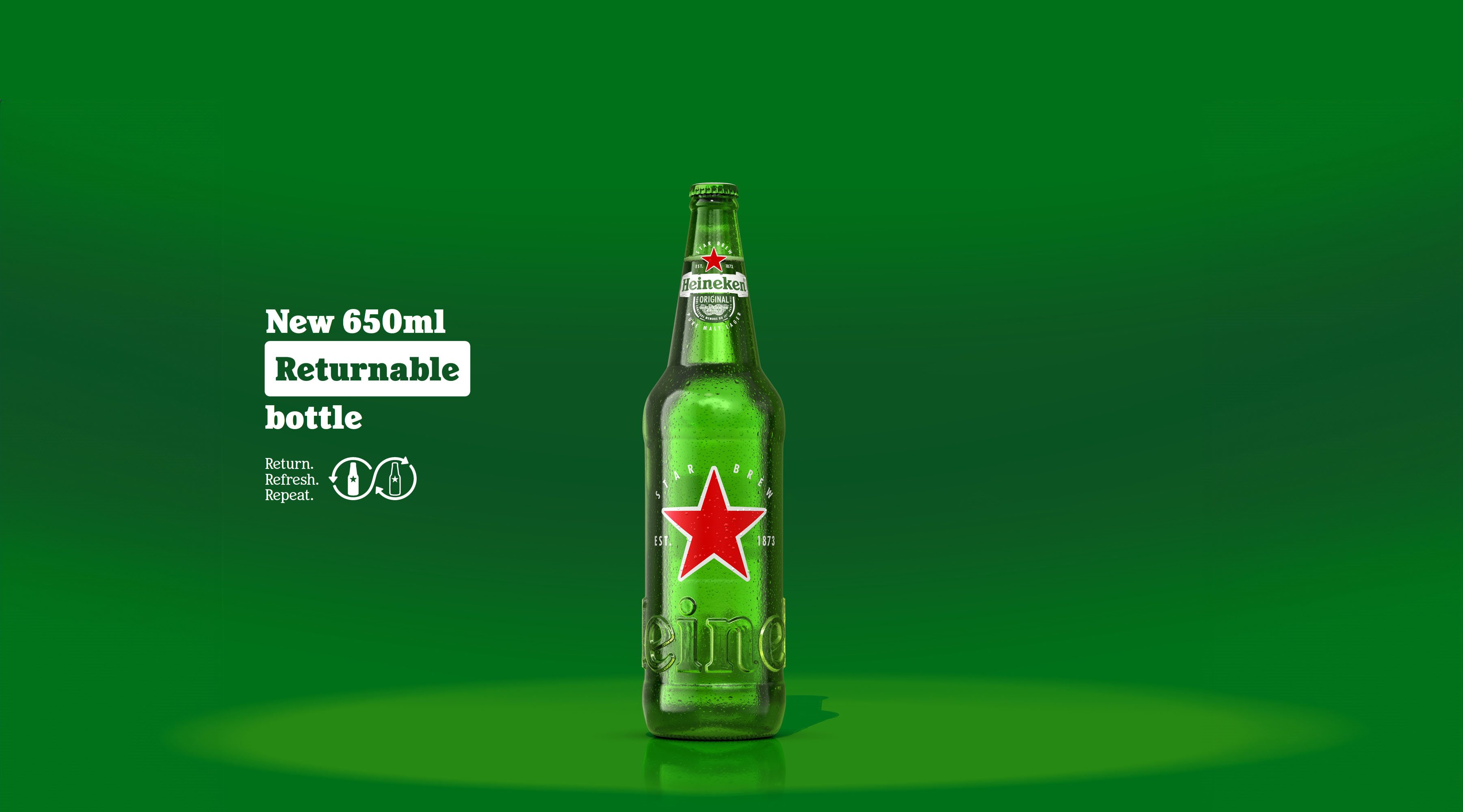 Heineken Hulk 650Ml Front With Text And Extra Height