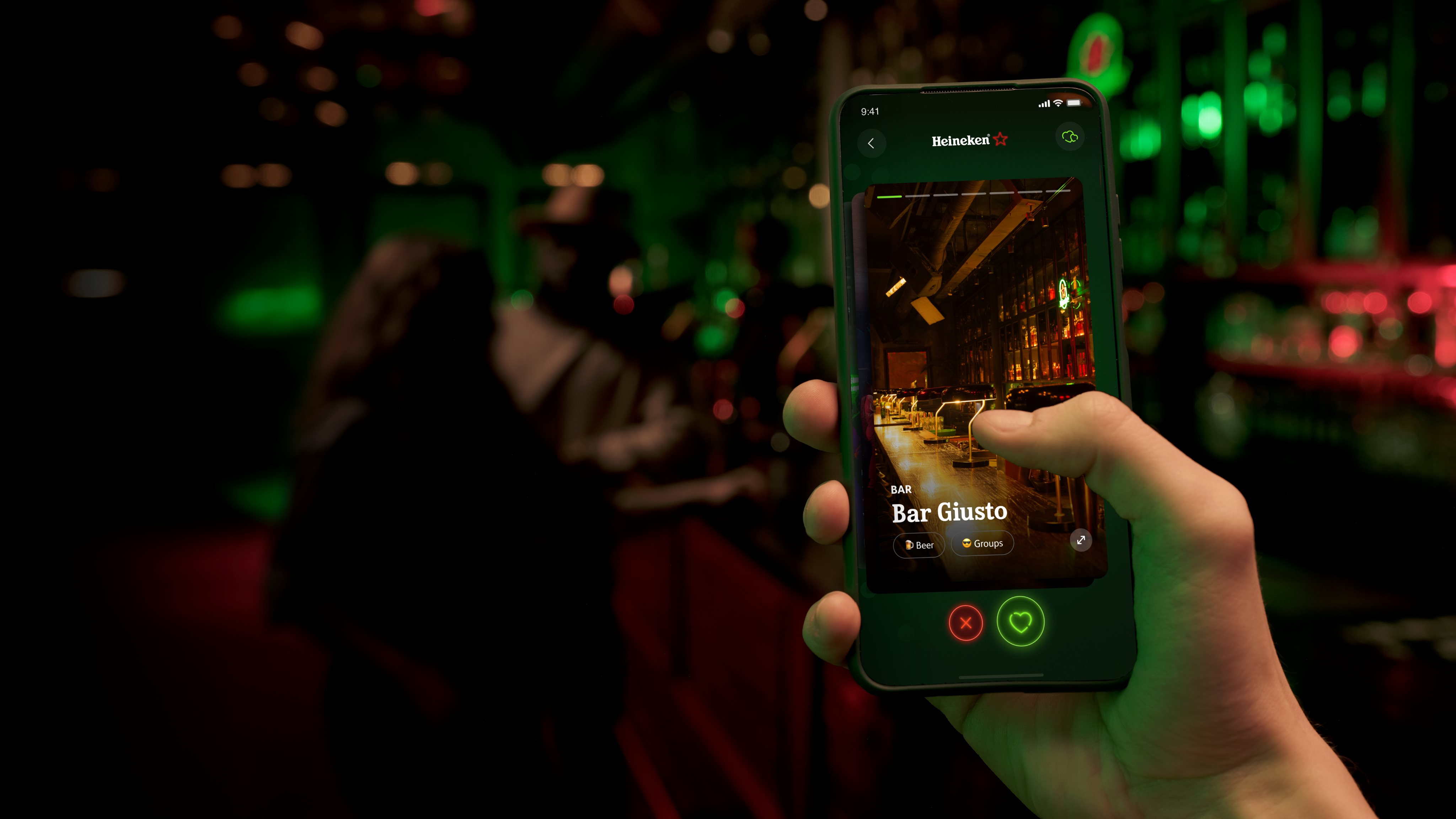 Heineken Italia Bar Dating Background Module