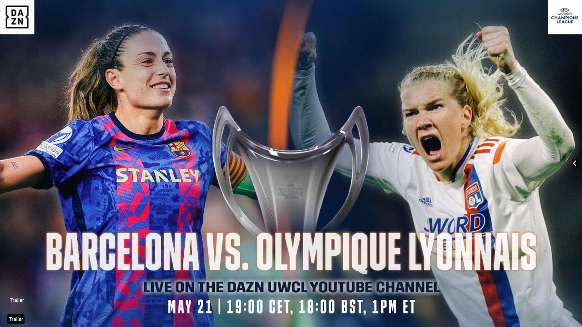 DAZN Youtube Video Thumbnail UWCL