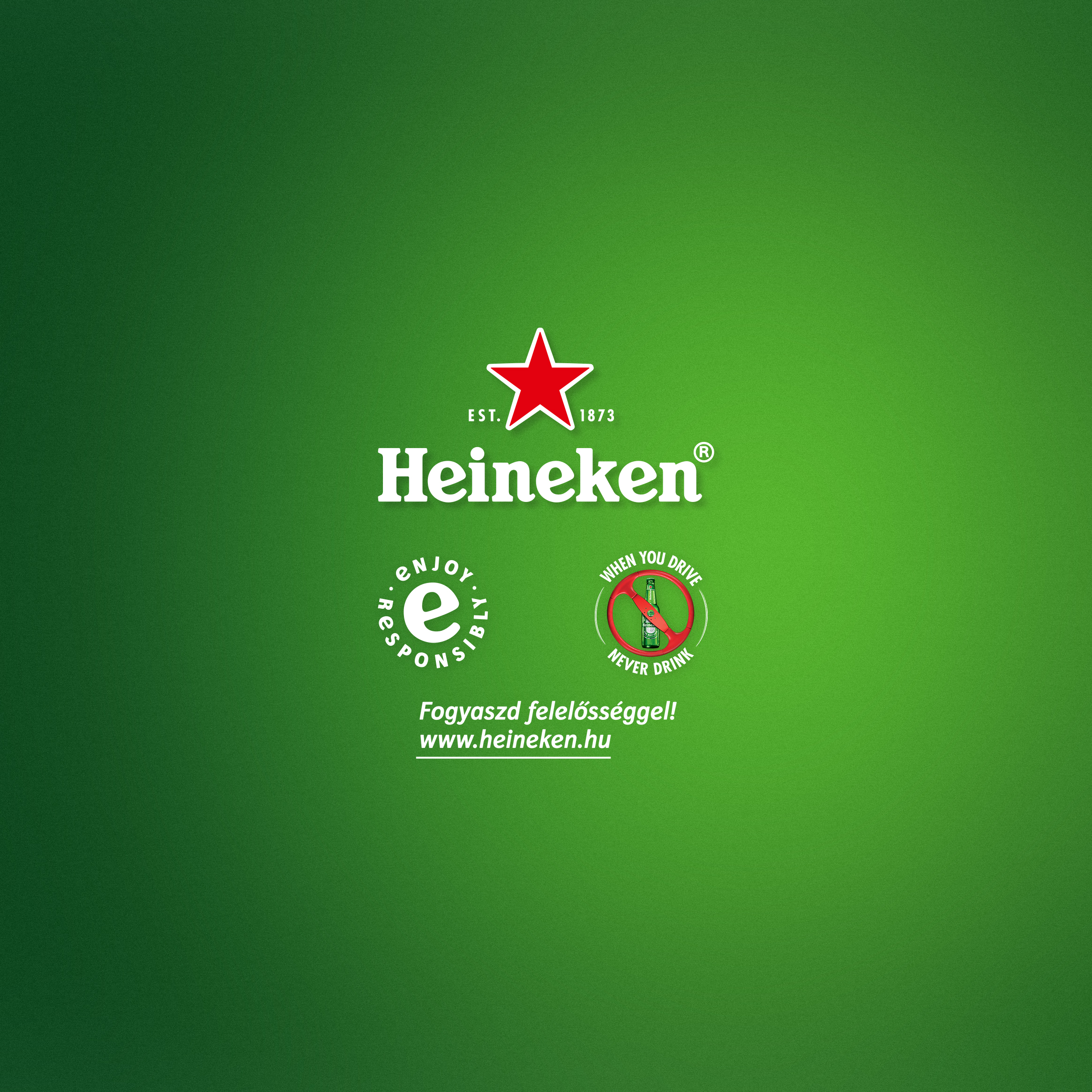 Heineken Enjoy Responsibly With HU Text