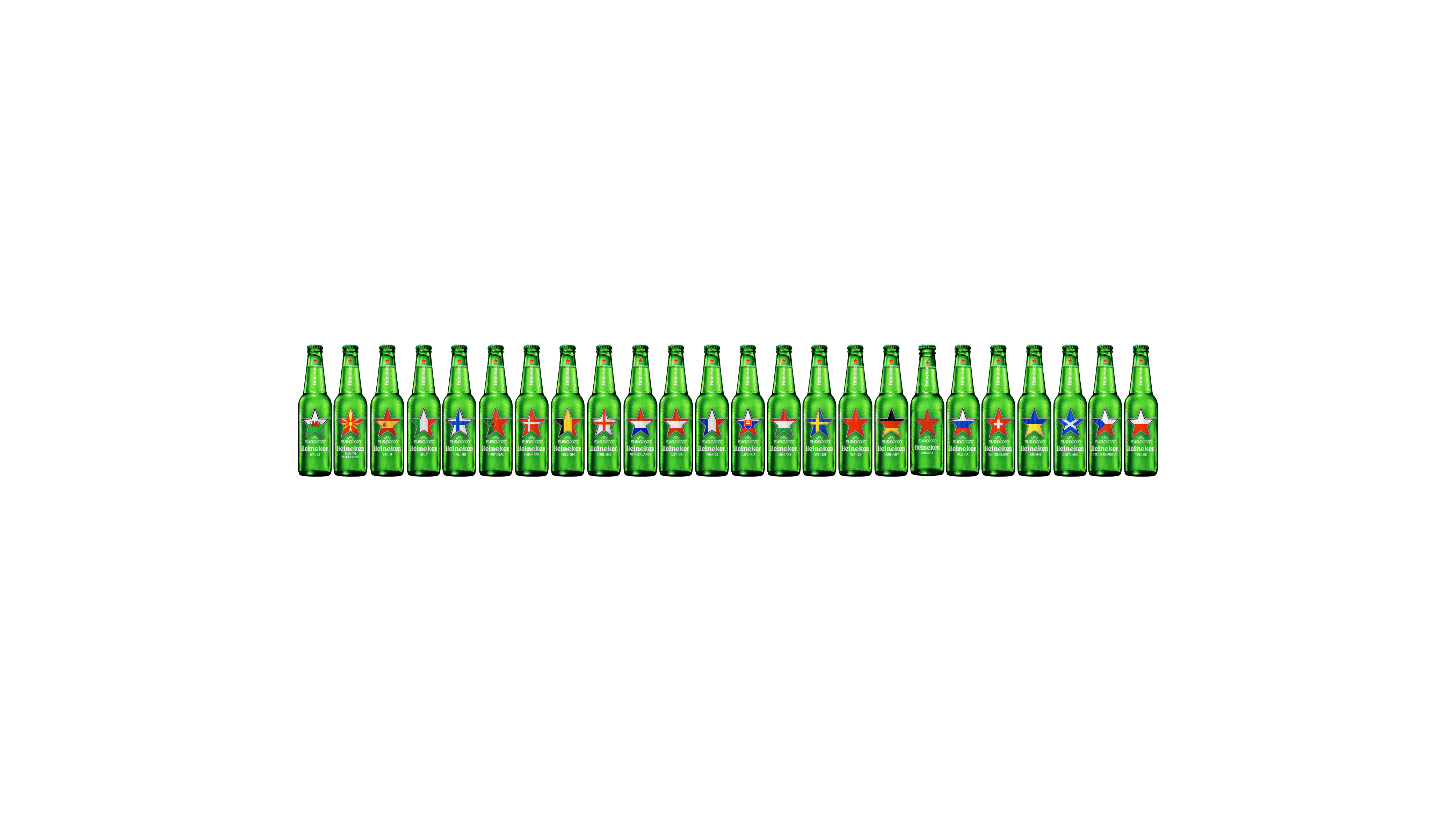 Heineken Heineken  EURO 2020 Russia bottles Slovakia & Ukraine North Macedonia UK 