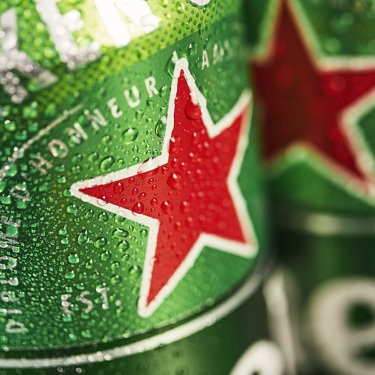 Heineken beer cans