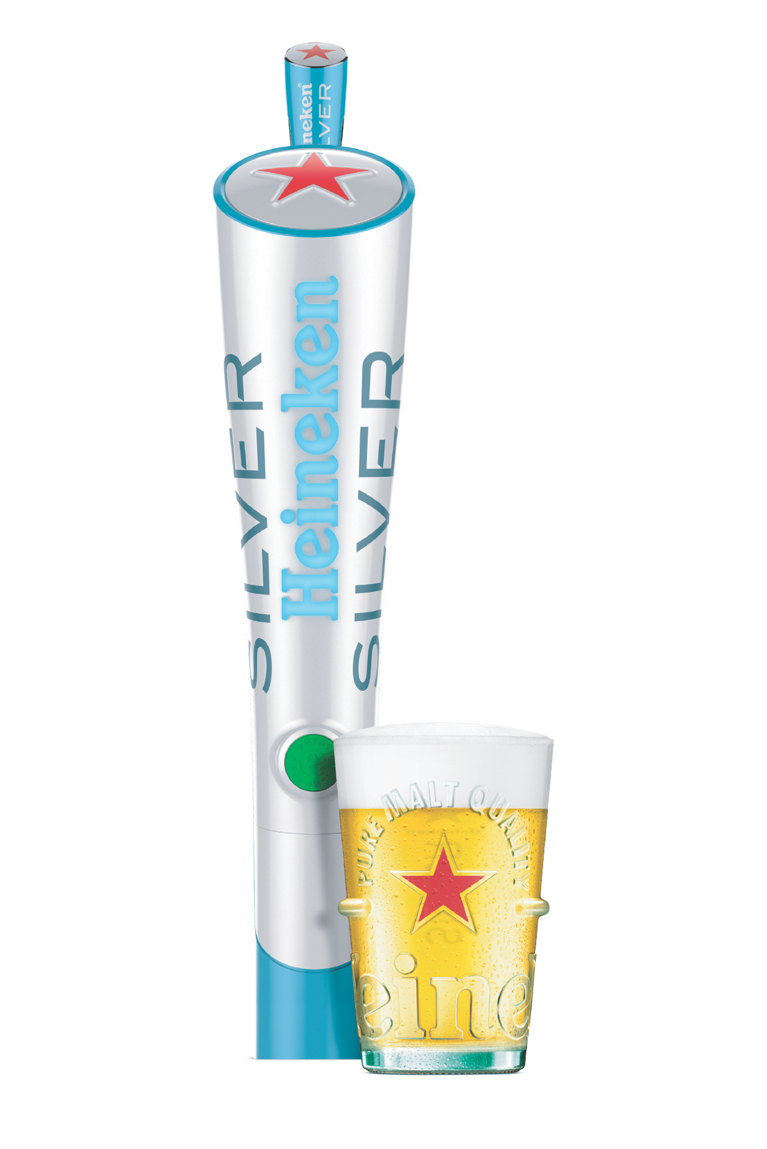 Heineken South Africa Heineken Silver Draught Tap Glass