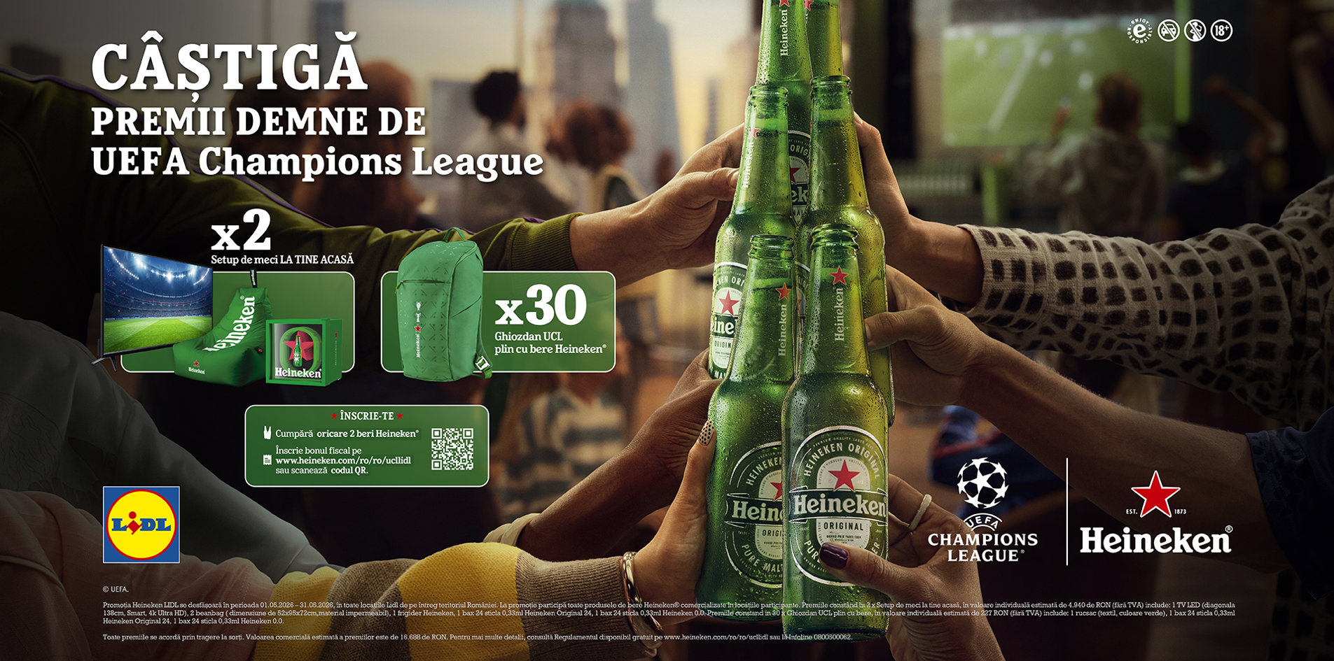 26022 Heineken X UCL 2026 LIDL Banner Home Page 1920X1080px 01